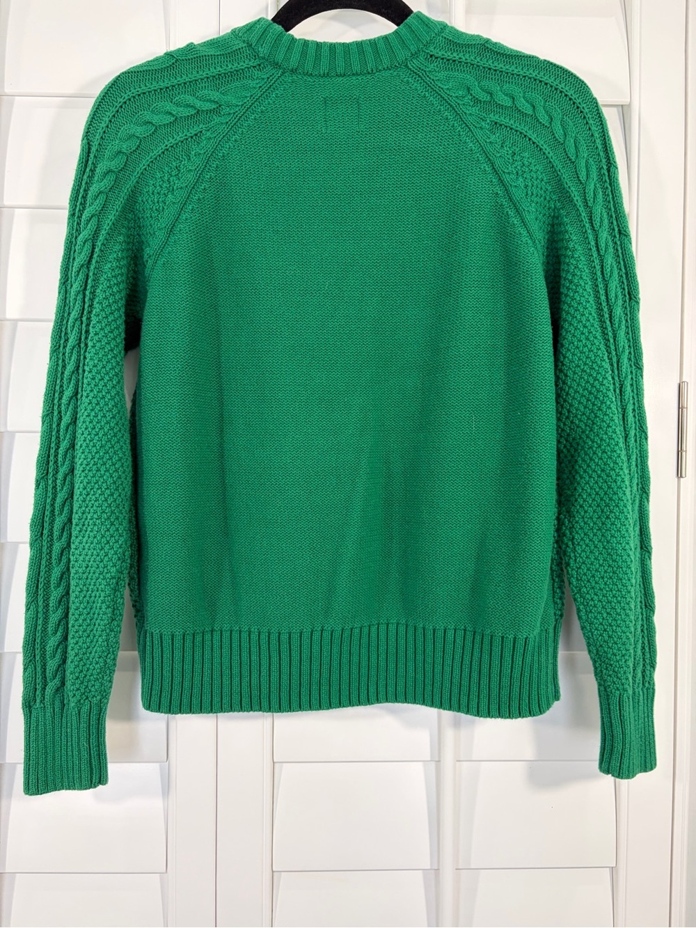 GAP Classic Cable Knit Crewneck Sweater Holiday Green (CS) - Picture 2 of 6